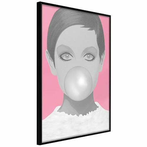 Paris Prix Affiche Murale Encadrée Twiggy 40 x 60 cm Noir