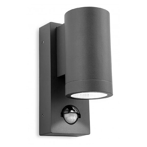 Luminaire Center Applique 1 ampoule Shelby avec détecteur, graphite