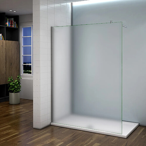 Paroi de douche 100x200cm en verre sablé