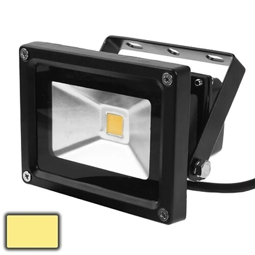 Wewoo Projecteur LED noir Lampe de de blanche chaude imperméable de 10W, AC 85-265V, flux lumineux: 800-900lm