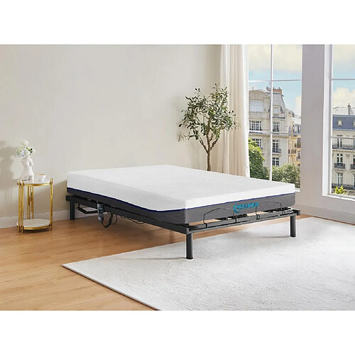 Vente-Unique Lit électrique de relaxation lattes + matelas mémoire de forme - 140 x 200 cm - JIMBARAN II de DREAMEA