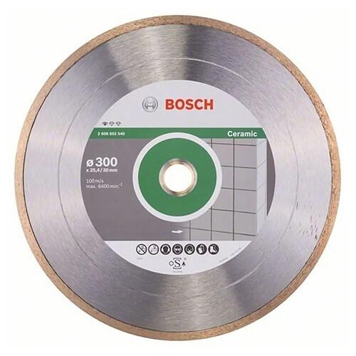 BOSCH Disques tronçonner diamant Standard Ceramic - Alésage 30/25.40 mm (Ø 250 mm ___ 2608602539)