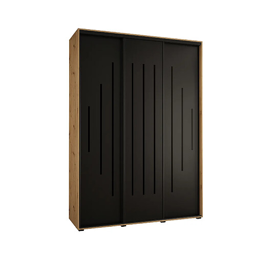 Abiks Meble Armoire Davos 12 À Portes Coulissantes 235,2/170/45 3 Portes