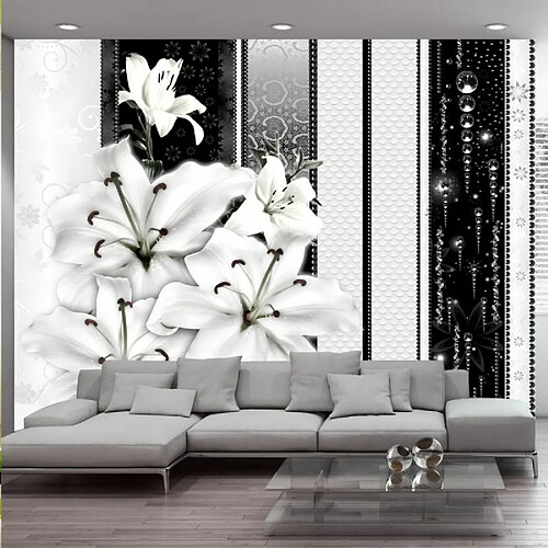 Paris Prix Papier Peint Crying Lilies in White 280 x 400 cm