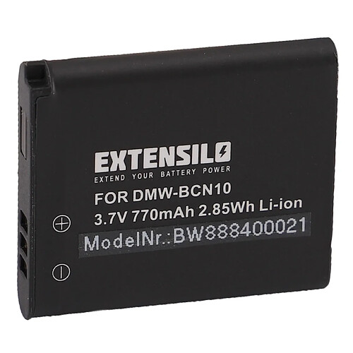 Vhbw EXTENSILO Batterie compatible avec Panasonic Lumix DMC-LF1, DMC-LF1K, DMC-LF1W appareil photo, reflex numérique (770mAh, 3,7V, Li-ion)