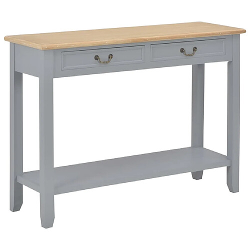 vidaXL Table console Gris 110x35x80 cm Bois