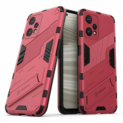 Coque en TPU anti-griffes avec béquille, rose pour votre Realme 9 Pro