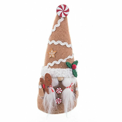 BigBuy Christmas Décorations de Noël Beige Multicouleur Sable Tissu Fille 8 x 6 x 19,5 cm