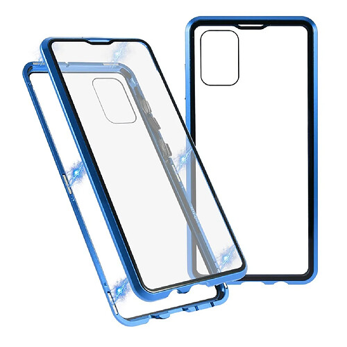 Bumper en métal Cadre bleu pour votre Samsung Galaxy A71