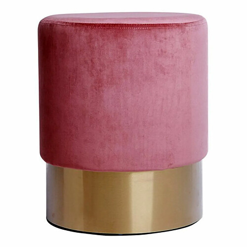 Paris Prix Pouf Rond Design Nano 42cm Rose Foncé