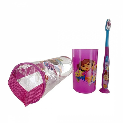 Tinokou Kit de 3 Pièces pour Enfant à Motif Dora l'Exploratrice Multicolore