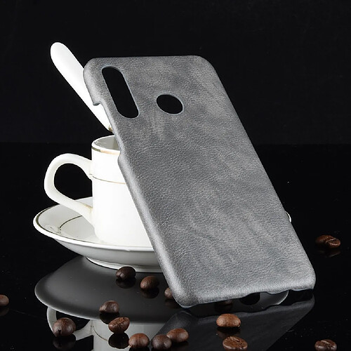 Wewoo Coque PC + PU antichoc Litchi Texture pour Huawei nova 4e Gris