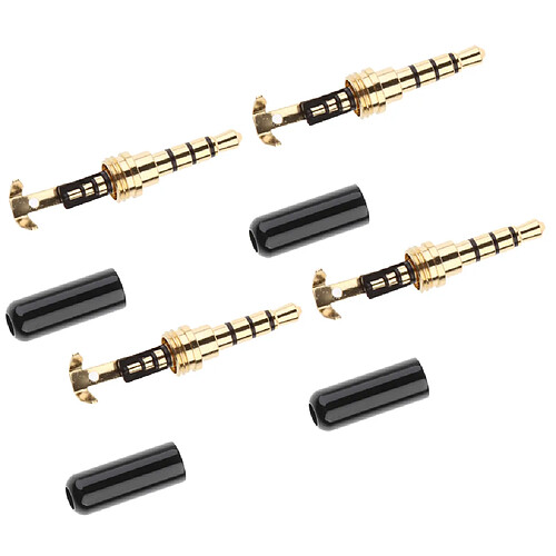 4pcs 3.5mm Jack Port Male Head Headset Accessories Replace For Earphone