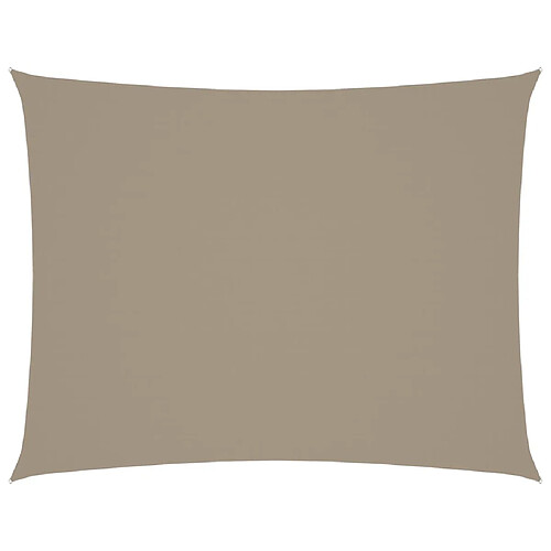 ComfortXL Voile De Parasol Tissu Oxford Rectangulaire 4x5 M Taupe