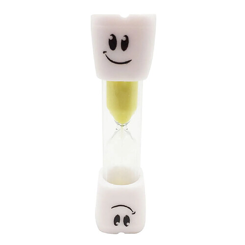 brosse à dents minuterie sablier enfants sourire sable oeuf horloge minuterie 3 min jaune