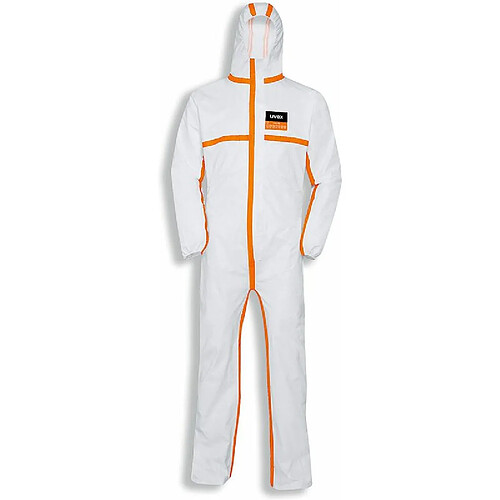 uvex Combinaison de protection jetable 4B, L, blanc/orange ()