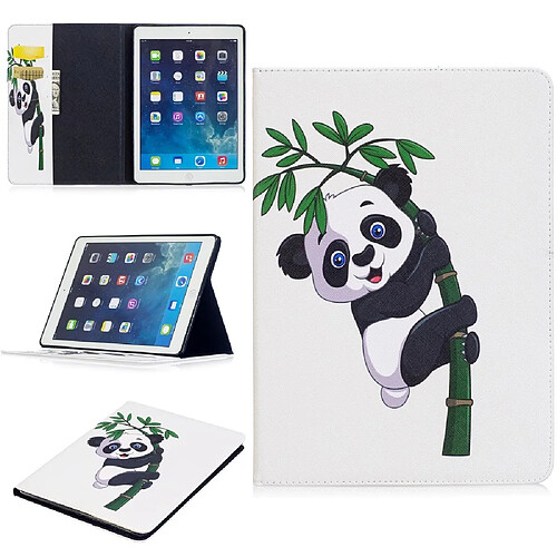 Etui en PU stand d'impression modèle de carte avec protection panda adorable pour votre Apple iPad Air