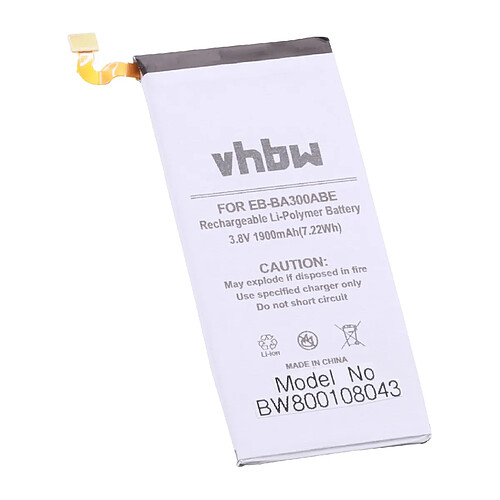 Batterie Li-Ion vhbw 1900mAh (3.8V) pour téléphone Smartphone Samsung Galaxy SM-A3000, SM-A3009 .Remplace: EB-BA300ABE.