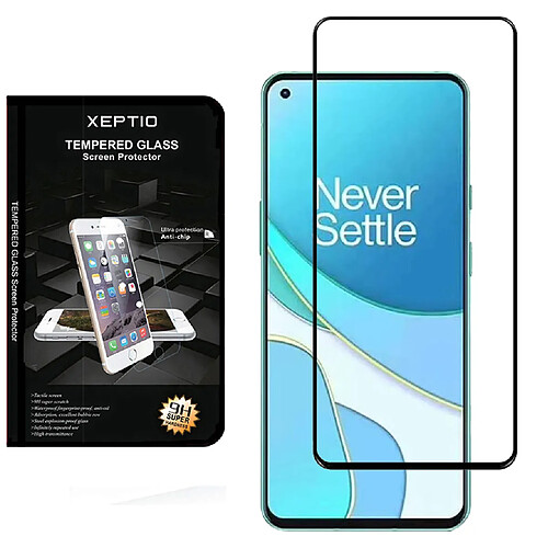 Xeptio Protection d'écran en Verre trempé Full Cover Noir OnePlus 8T 5G - Tempered Glass Screen Protector/Films vitre Protecteur