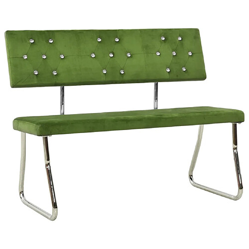 vidaXL Banc 110 cm Vert clair Velours