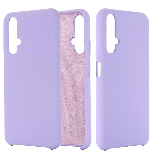 Wewoo Coque Étui de protection en silicone liquide couleur unie pour Huawei Honor 20 violet