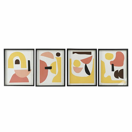 Cadre DKD Home Decor S3017919 Abstrait (40 x 2,5 x 50 cm) (4 Unités)