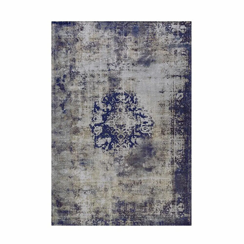 Paris Prix Tapis Rétro à Poils Courts Vintage Bleu 160 x 230 cm