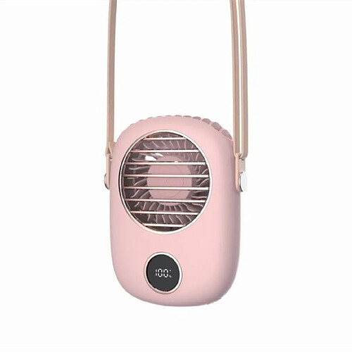 Universal Refroidisseur d'air d'été Ventilateur de cou suspendu avec USB Rechargeable Ventilateur de refroidissement d'air portable Vent fort Paresseux Extérieur Sports Hypocrisie Fan | Fan (rose)