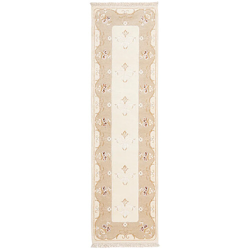 Vidal Tapis de couloir en laine 300x81 beige Darya