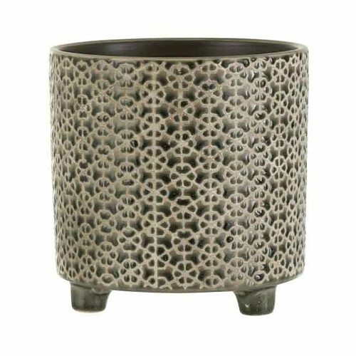 Paris Prix Cache-Pot Déco en Céramique Minada 16cm Gris