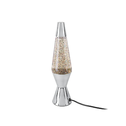 LEITMOTIV Lampe à poser pailletées Glitter - H. 37 cm - Argent