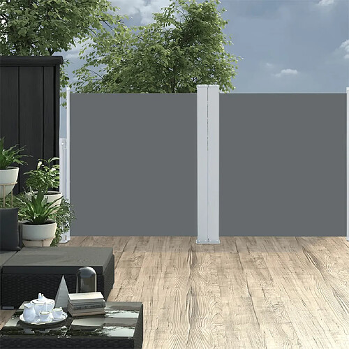 vidaXL Auvent latéral rétractable Anthracite 117x600 cm