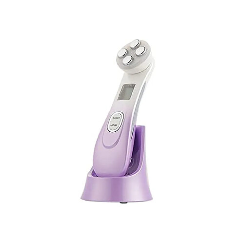 Chrono Instrument de beauté rechargeable par radiofréquence EMS équipement ménager raffermissant et rajeunissant machine exfoliante à la lumière de couleur(Violet)