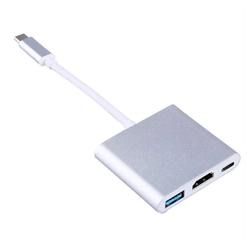 Alpexe Adaptateur USB C 3.1 Type-C vers HDMI, 3 en 1 concentrateur Hub-C vers HDMI 4k + Port USB 3.0 + PD Adaptateur Multiport A