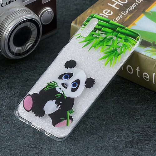 Wewoo Coque Souple Étui de protection en TPU transparent à motif coloré pour Galaxy A50 Panda