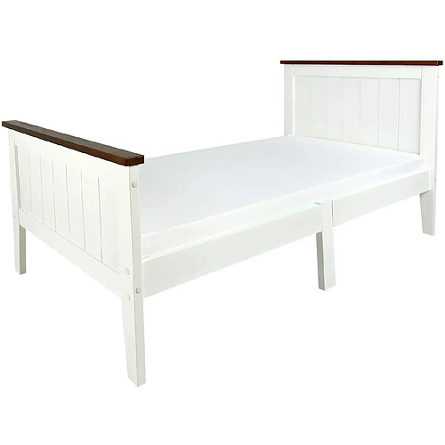 Leomark Lit blanc avec un matelas PARIS WALNUT 70/140