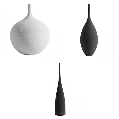 3 Pcs Minimalisme Fleur Vase Zen Bud Vase Pièce Maîtresse Vases Décoration Décor