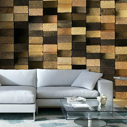 Paris Prix Papier Peint Protected By the Wooden Weave 50x1000cm