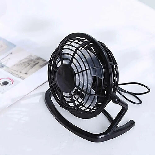 (Noir) Mini Ventilateur de Bureau USB Refroidisseur Silencieux Ventilateur de Table Portable