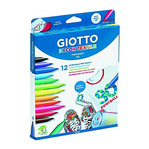 Giotto Decor Textile Markers 12 Pack