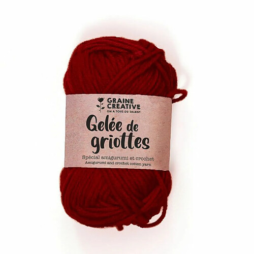 Graines Creatives Fil de coton spécial crochet et amigurumi 55 m - rouge bordeaux