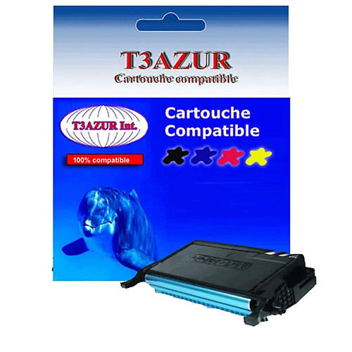 Toner Laser compatible pour Samsung CLP610, CLP660 (CLP-C660B) Cyan - 5 000 pages - T3AZUR