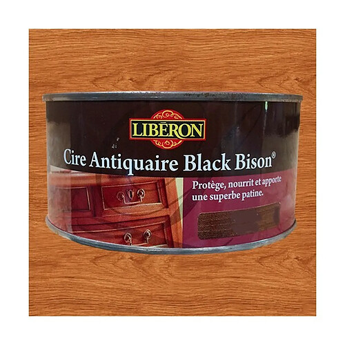 LIBÉRON Cire Antiquaire Black Bison 0,5L Merisier foncé (pâte)