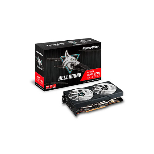 PowerColor Hellhound Radeon RX 6600XT Carte Graphique 8Go GDDR6 16GHz PCI-Express x16 Noir