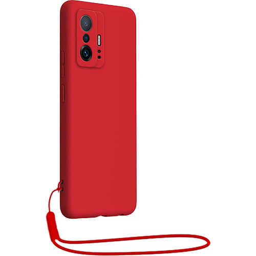 Bigben Coque pour Xiaomi 11T / 11T Pro Silicone + dragonne assortie Rouge