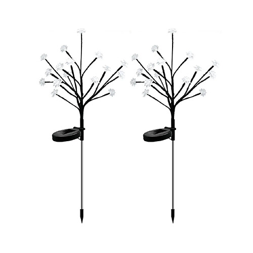 2PCS solaire jardin lumière branche d'arbre lampe extérieure étanche paysage pelouse lampe