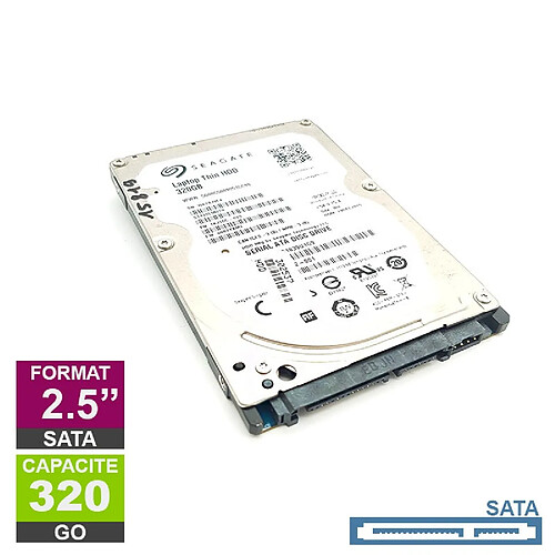 Seagate Technology Disque Dur 320Go SATA 2.5 Seagate ST320LM010 7200rpm 32Mo · Reconditionné