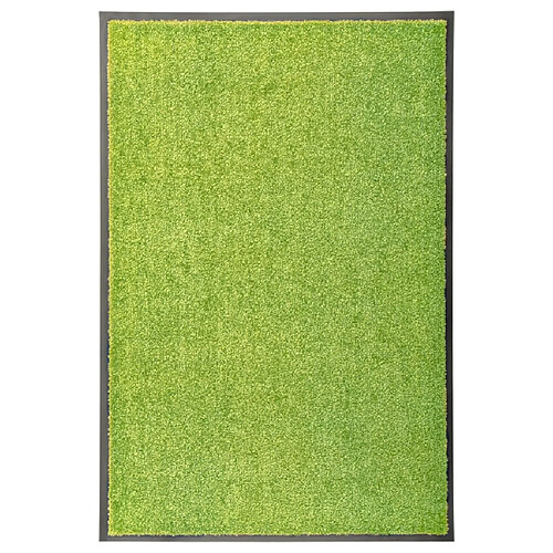 vidaXL Paillasson lavable Vert 60x90 cm