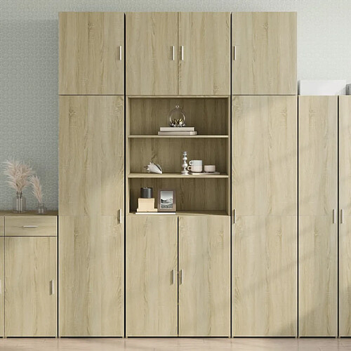 vidaXL Buffet haut chêne sonoma 80x42,5x249 cm bois d'ingénierie