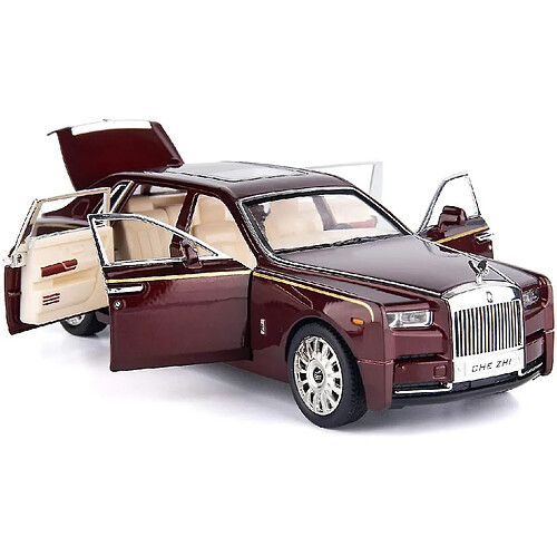 Universal 1/24 Rolls-Royce Phantom Model Car, Zinc Alloy Tire Back Toy Car With Sound and Light for Kids Boy Girl Gift